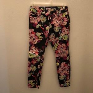 Floral Skinny Jeans Size 7